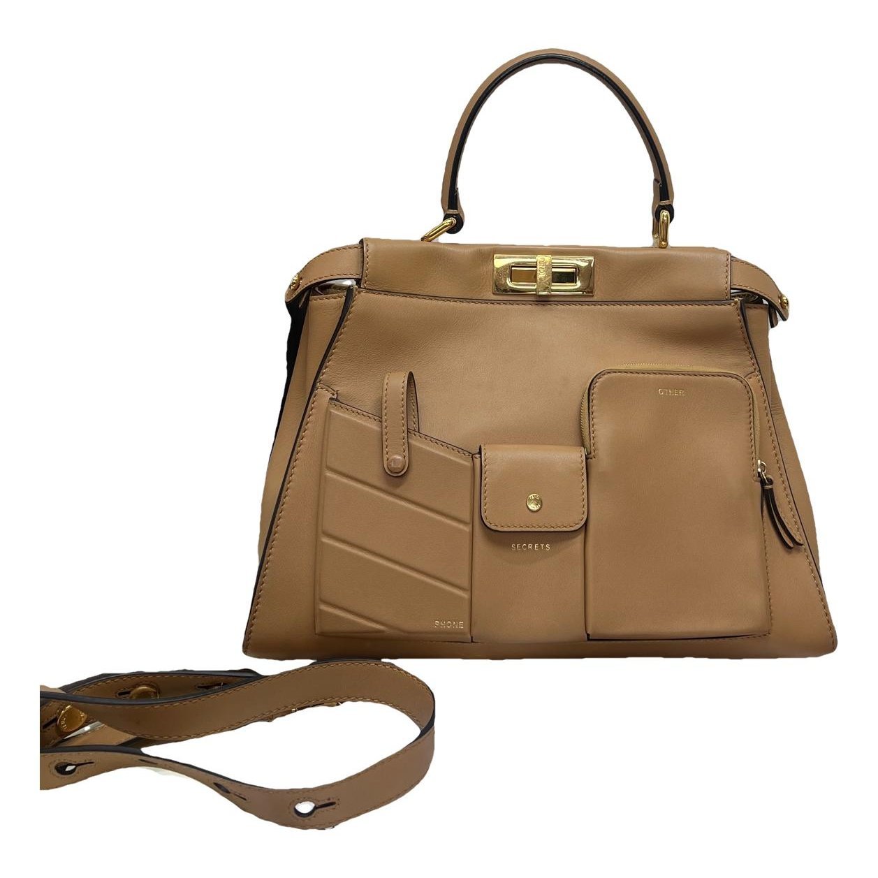 Peekaboo leather handbag