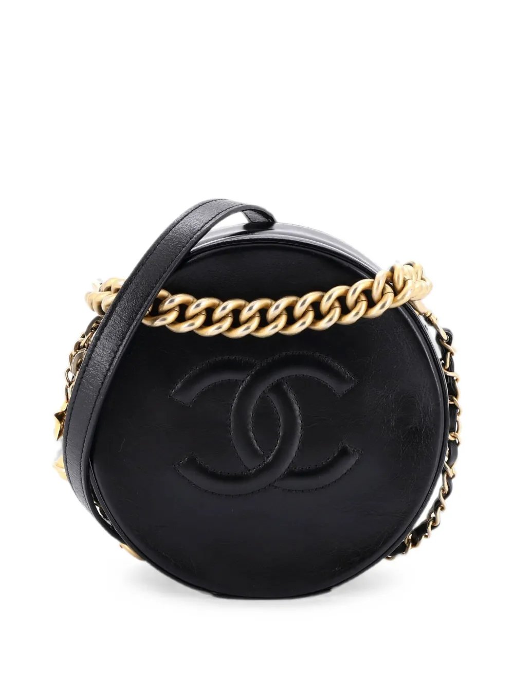 Round as Earth Glazed Calfskin crossbody bag