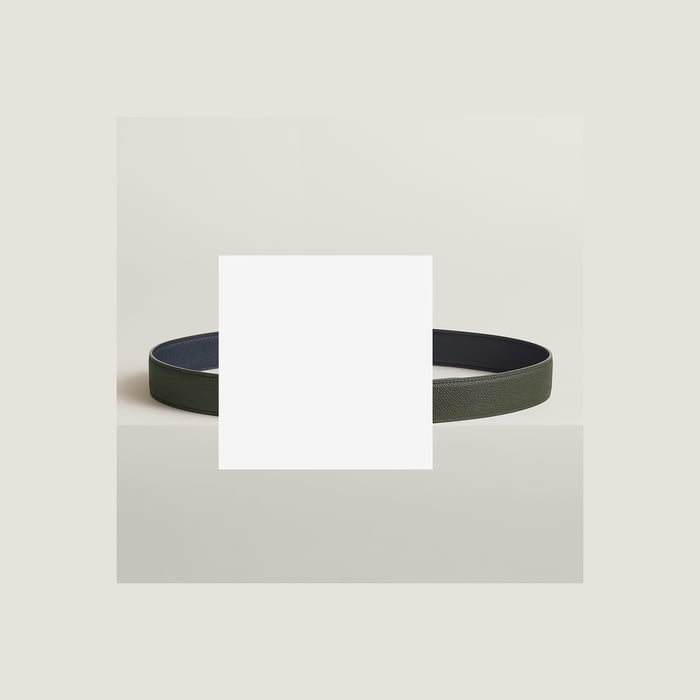 H Belt Buckle & Reversible Leather Strap 32 MM