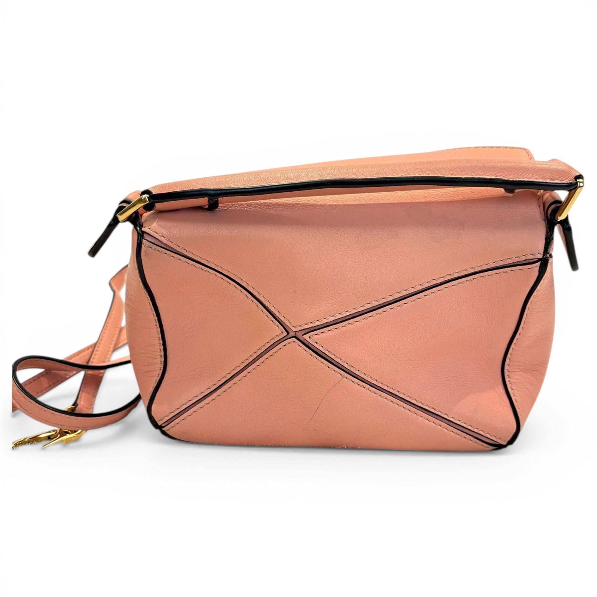 Puzzle leather handbag