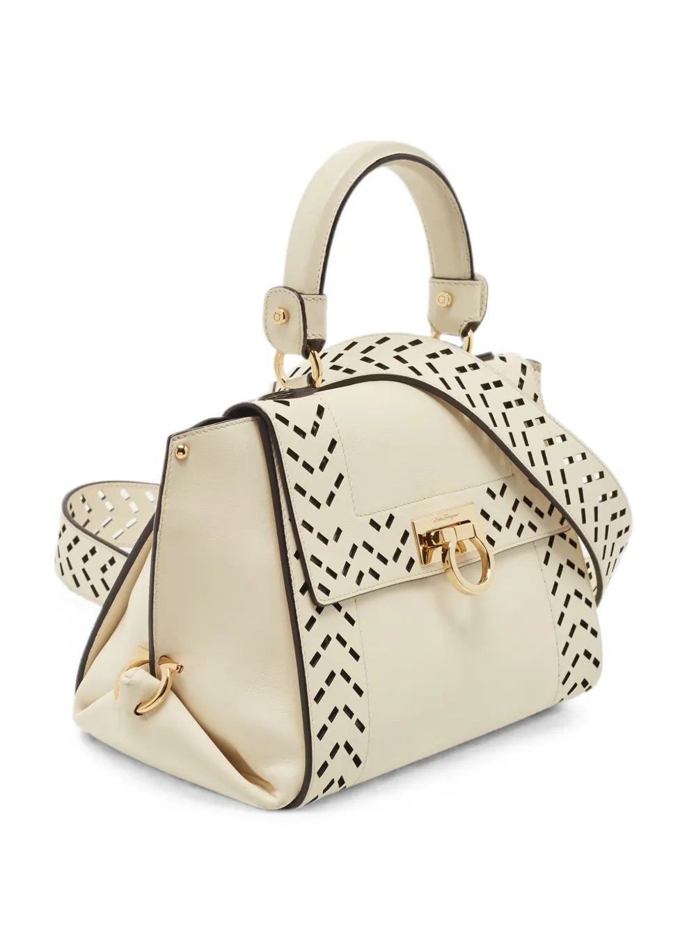 Sofia leather laser-cut tote bag