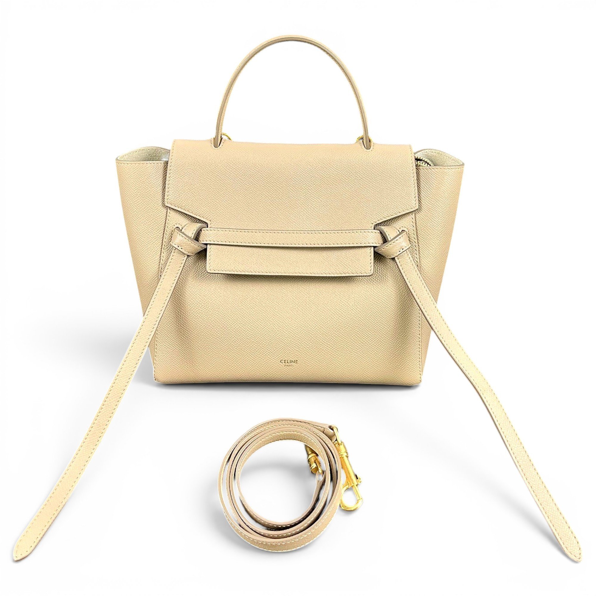 Belt leather handbag