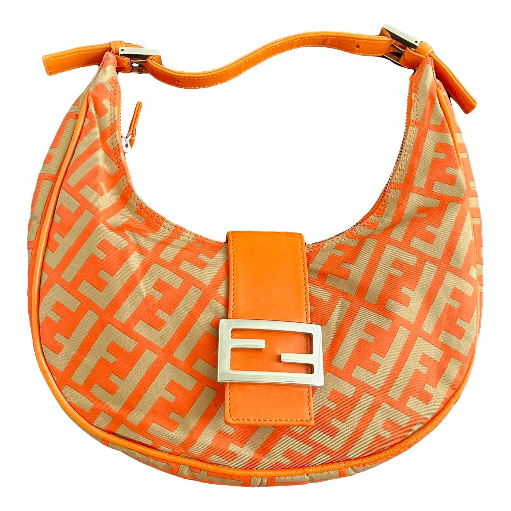Croissant Vintage cloth handbag