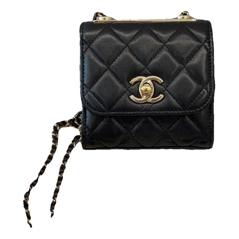 Trendy CC leather crossbody bag