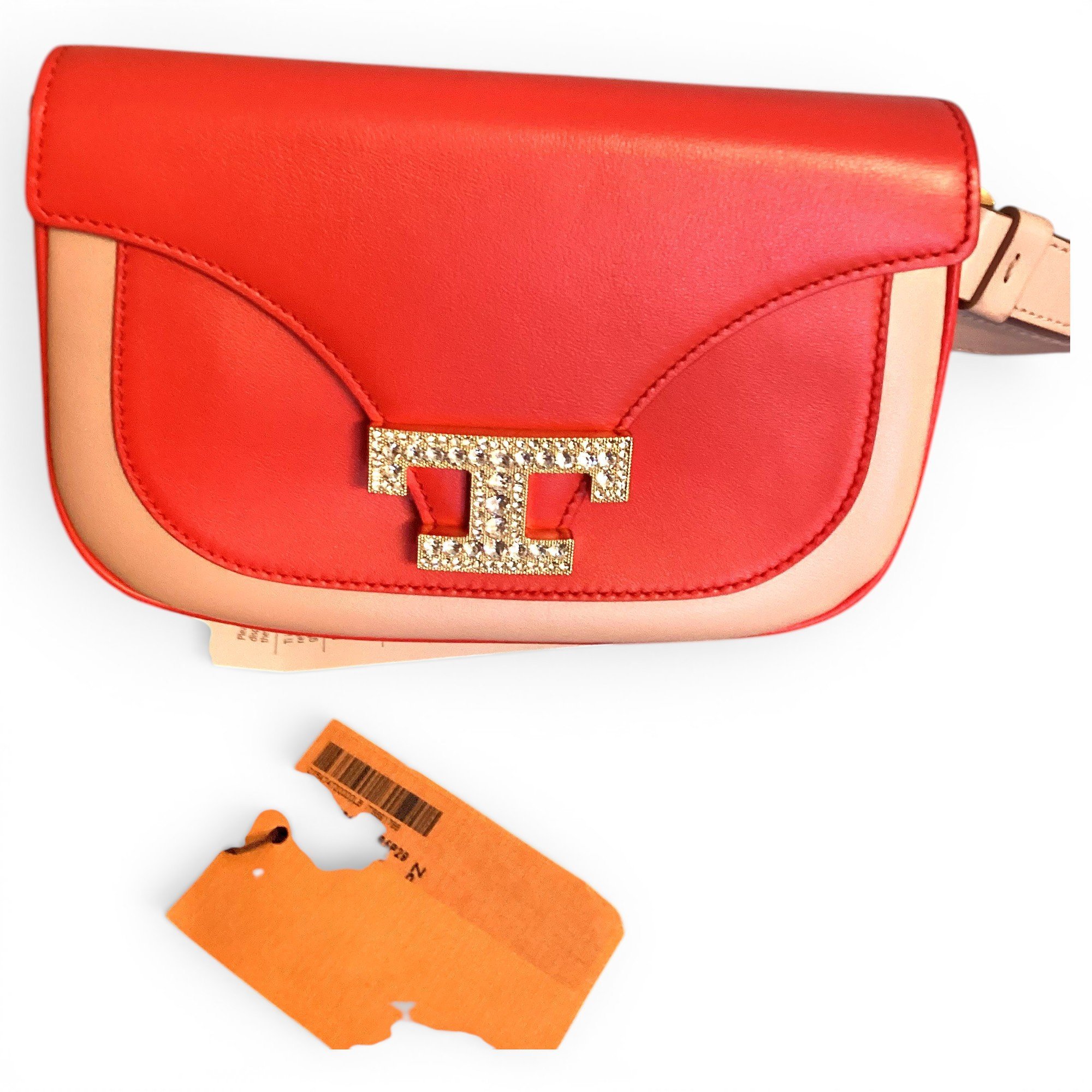 Leather clutch bag