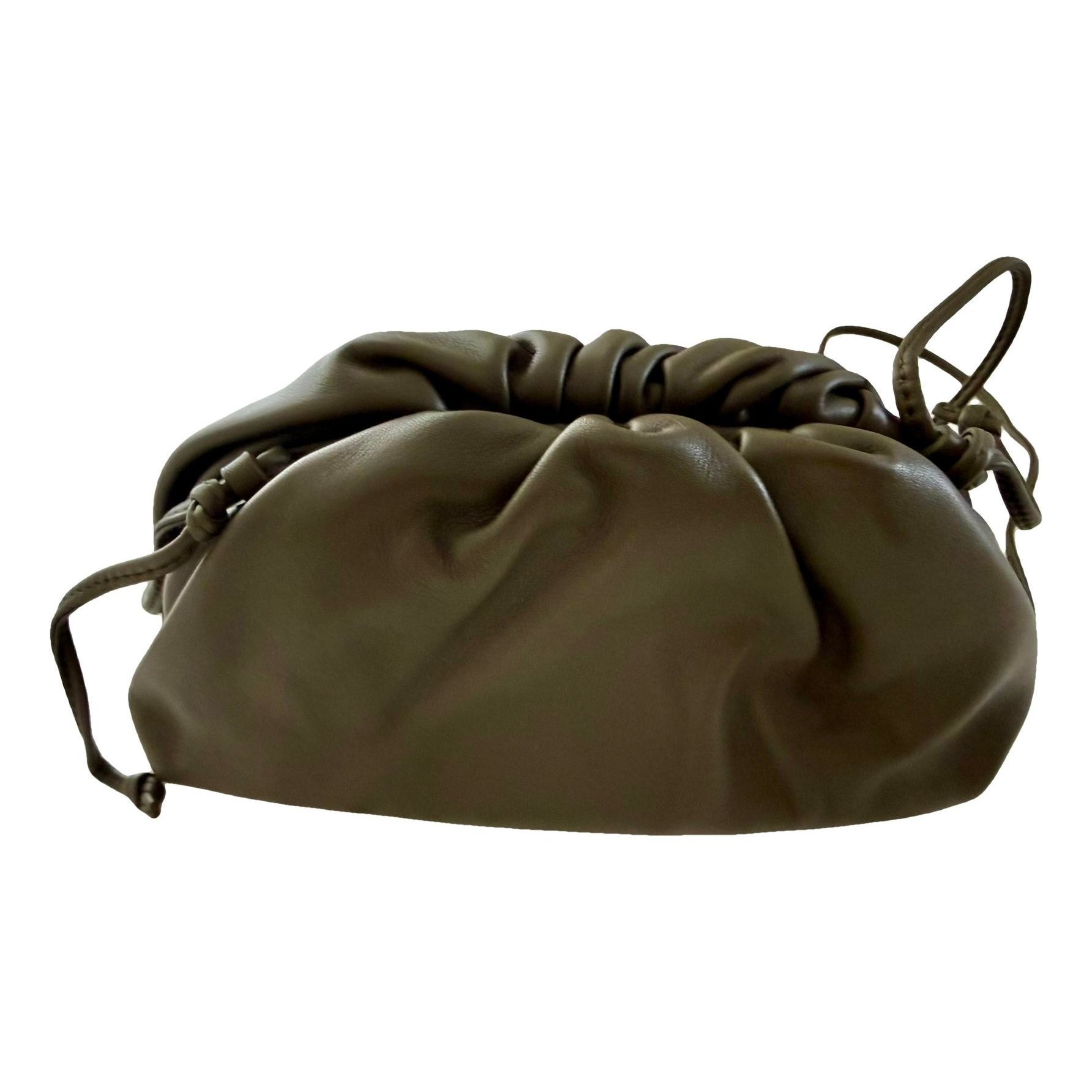 Pouch leather clutch bag