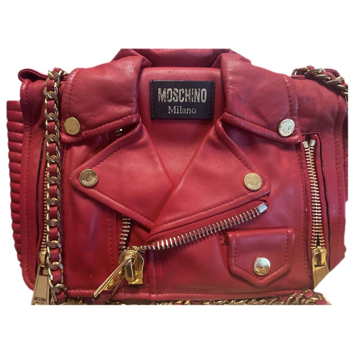 Moschino Biker leather handbag