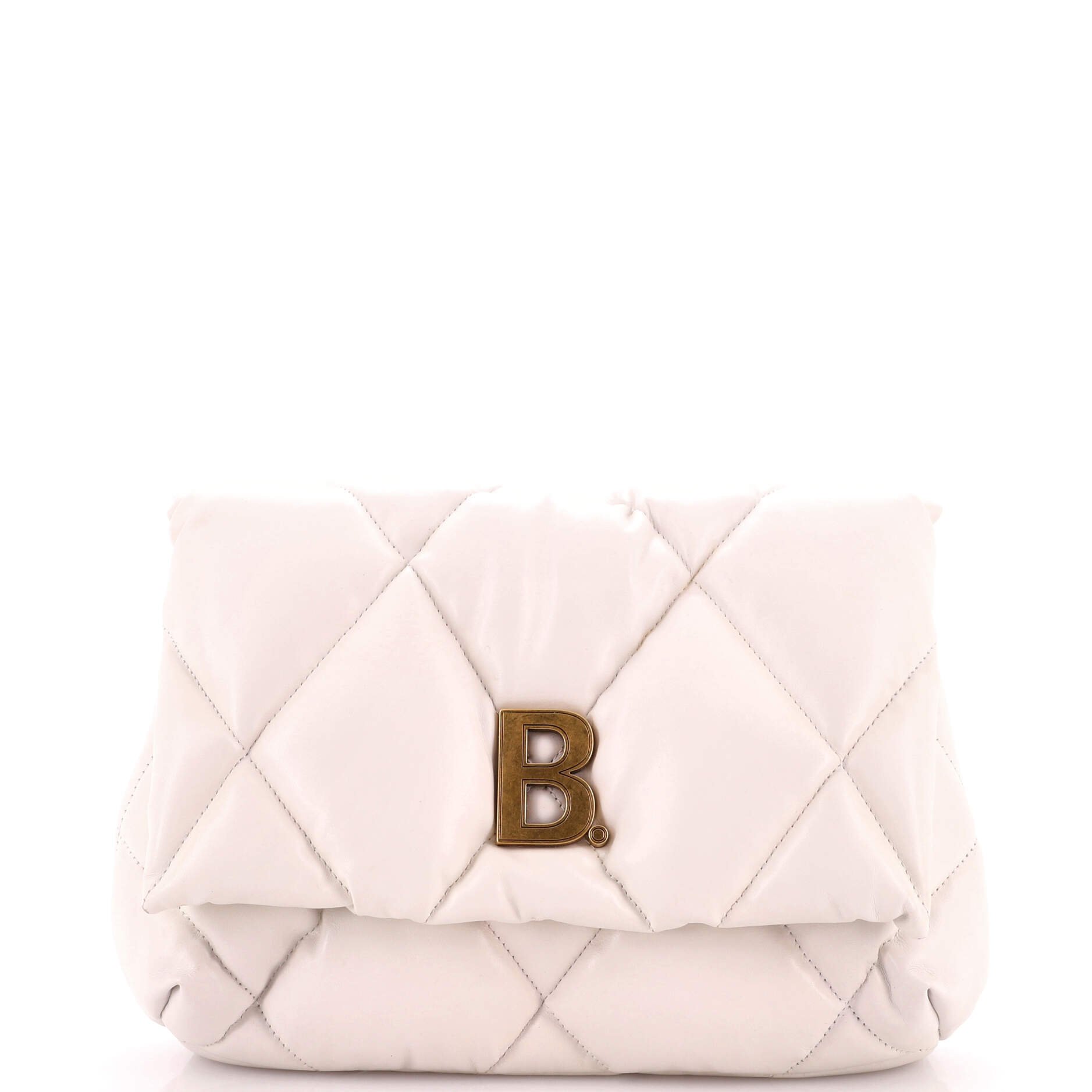 Touch Clutch Quilted Puffy Leather Medium