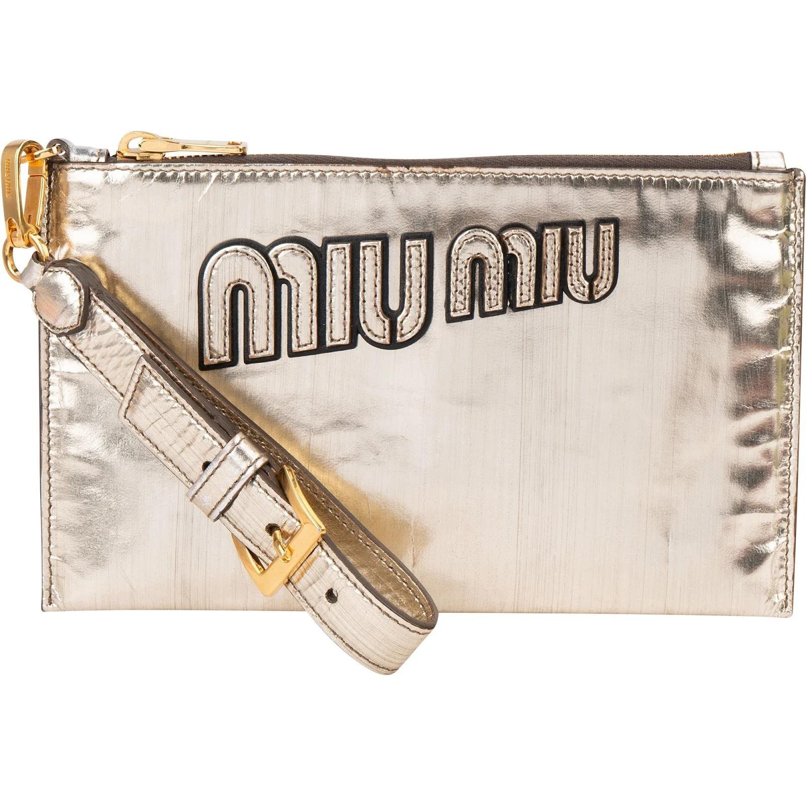 Leather clutch bag