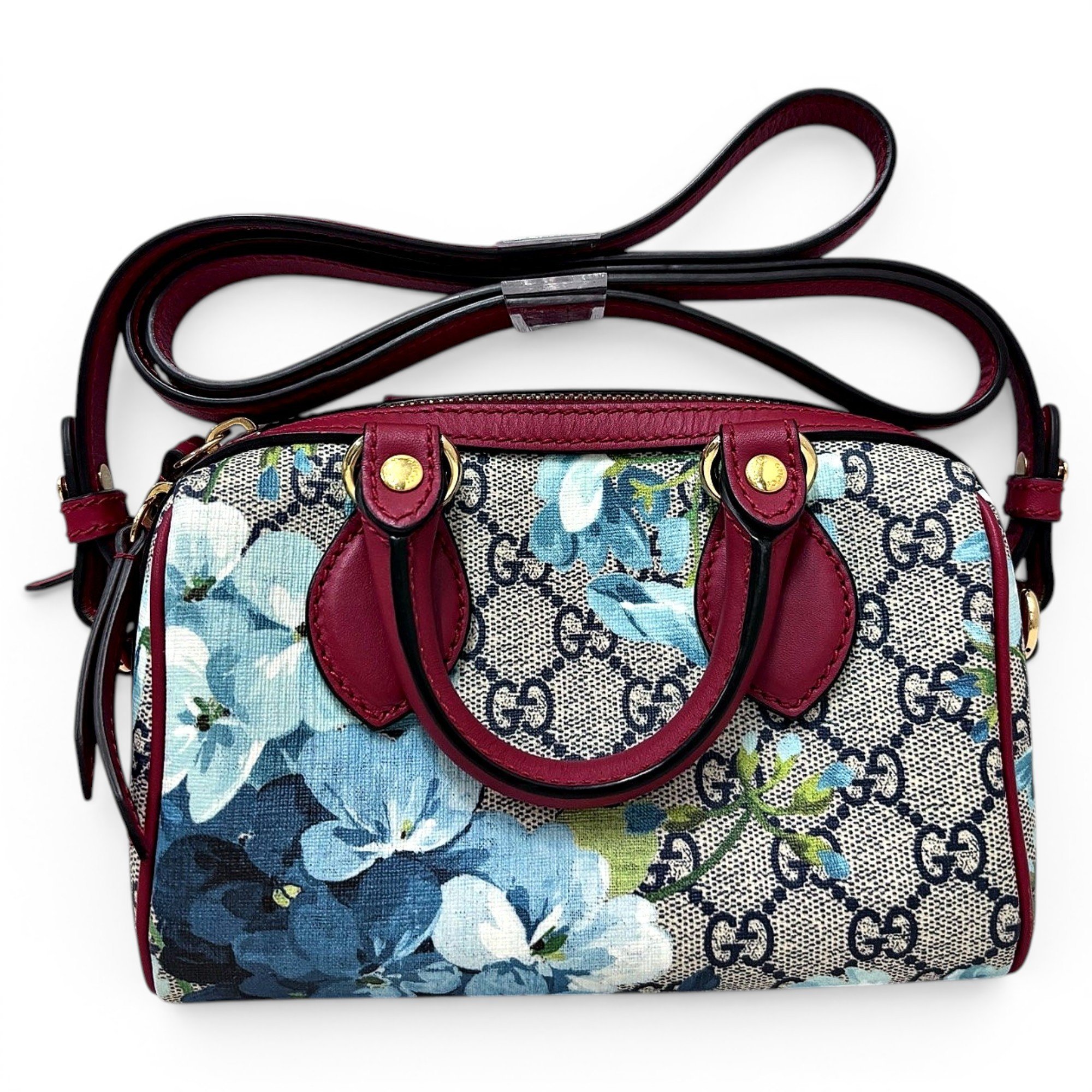 Boston leather bowling bag