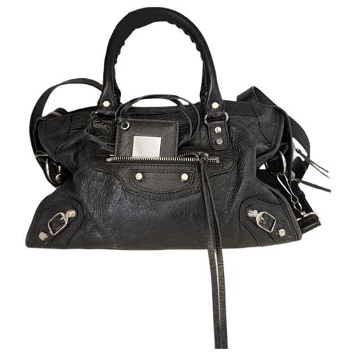 City leather handbag