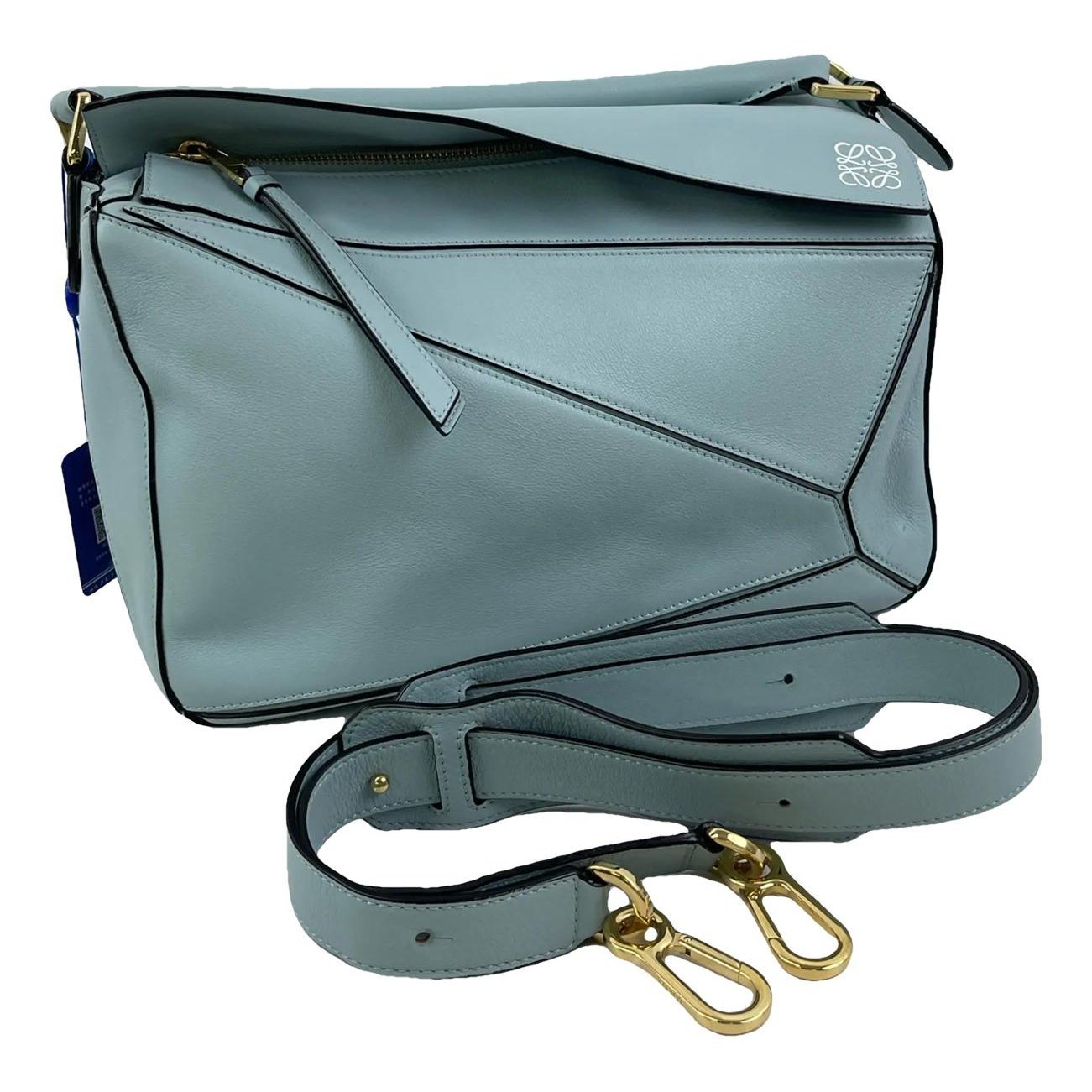 Puzzle leather crossbody bag