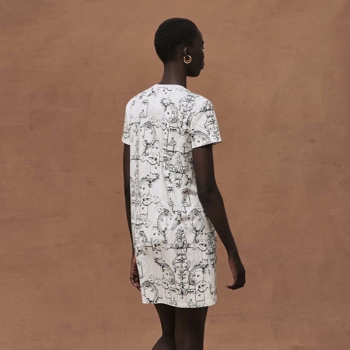 Blanc "Ferronnerie Remix" Straight Dress