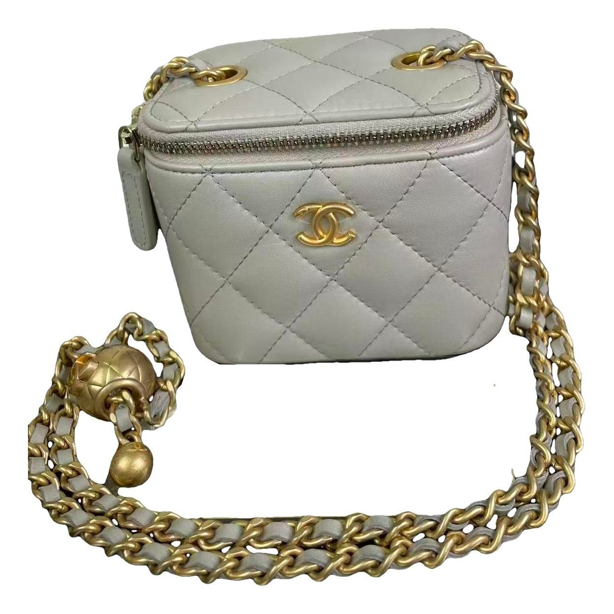 Vanity leather handbag
