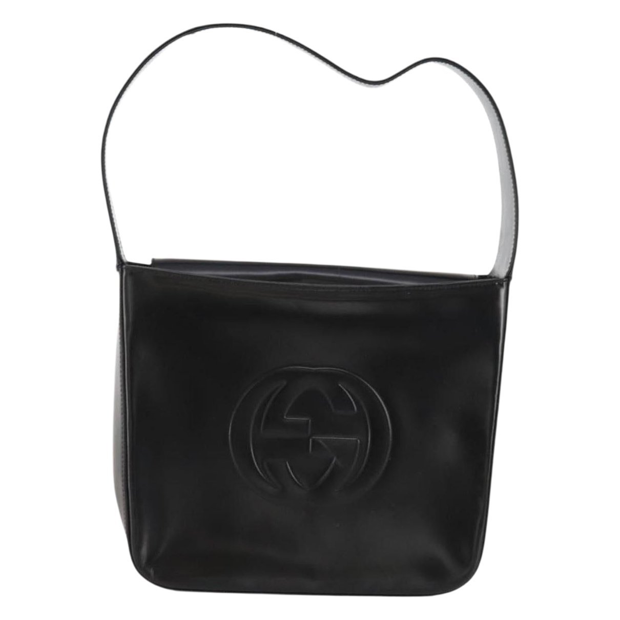 Interlocking patent leather handbag