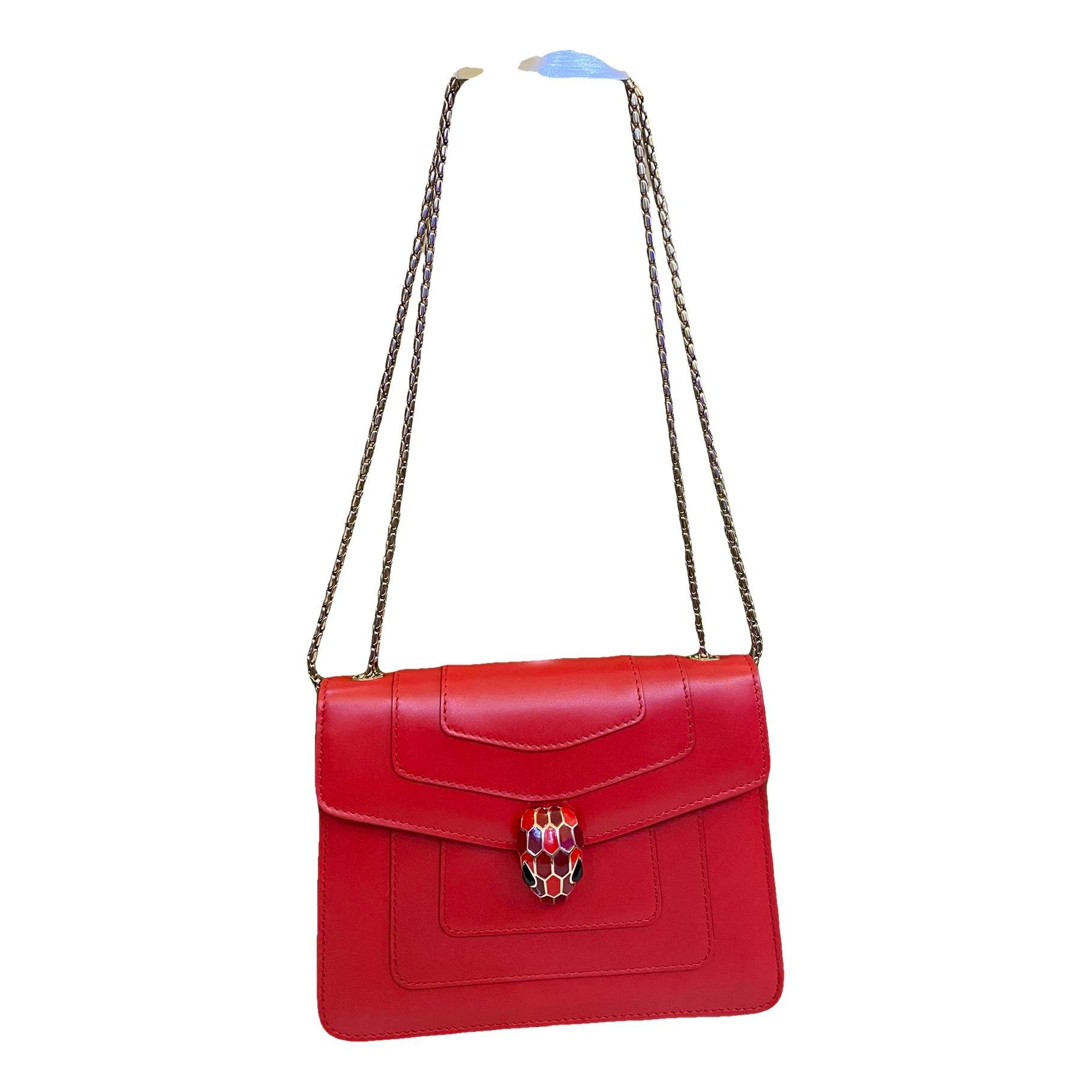 Serpenti leather handbag