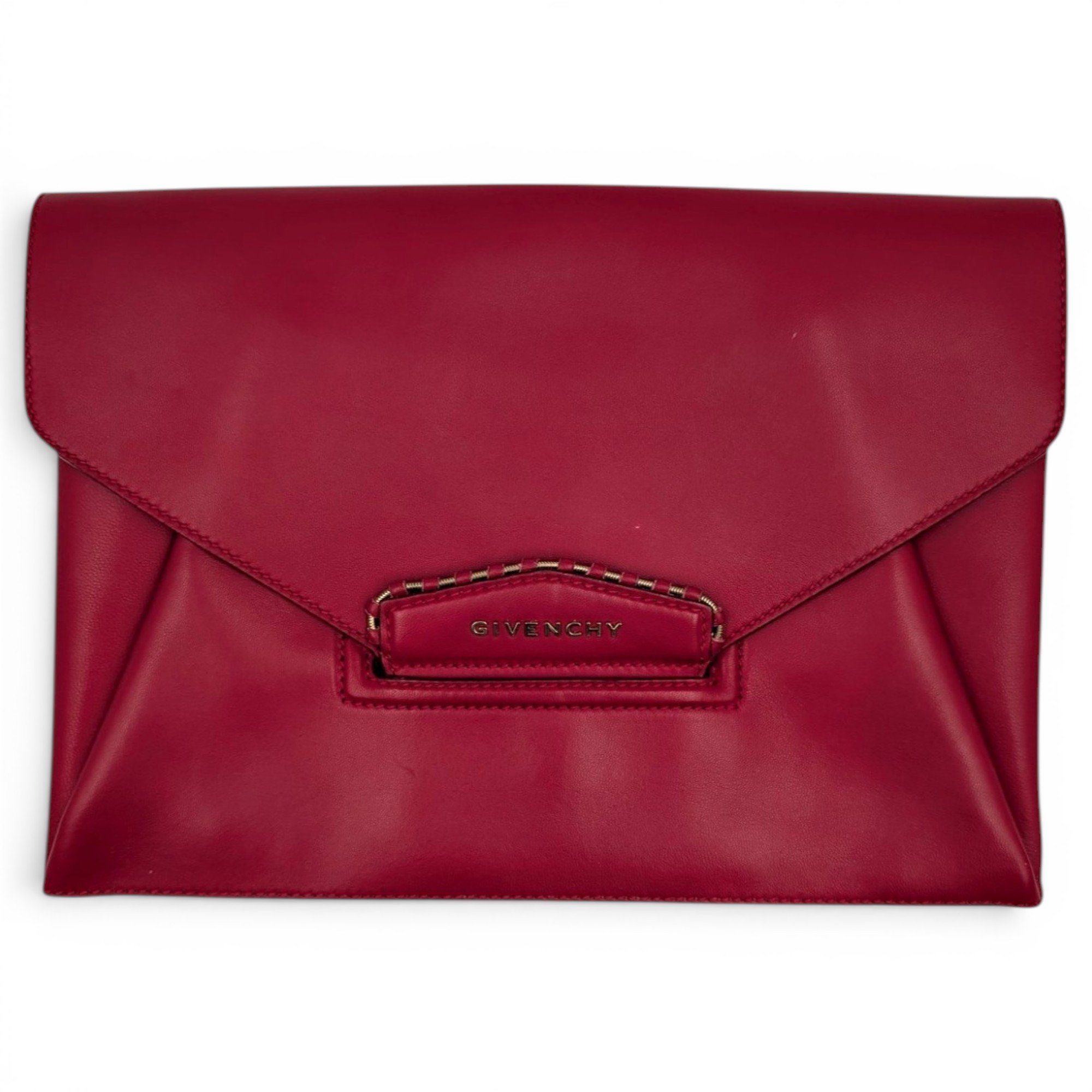 Leather clutch bag
