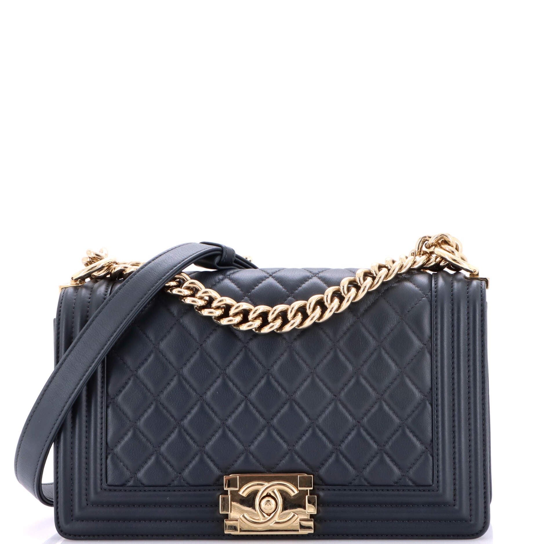 Boy Flap Bag Quilted Calfskin Old Medium