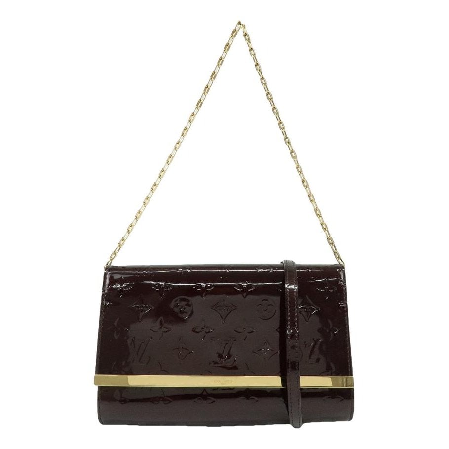 Patent leather clutch bag