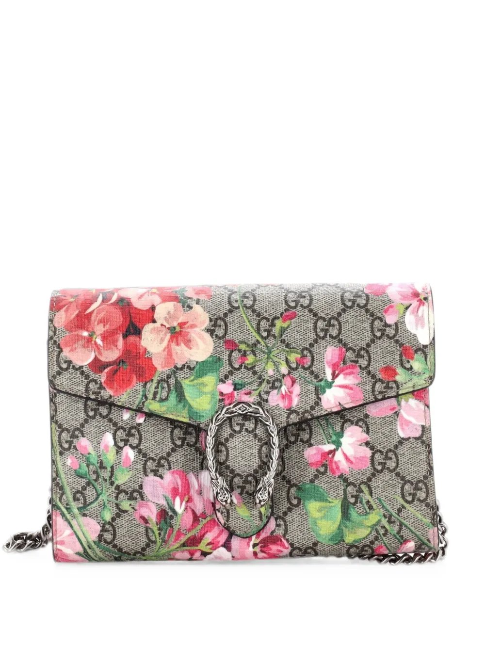 Dionysus Chain Wallet Blooms Print GG Coated Canvas Small crossbody bag