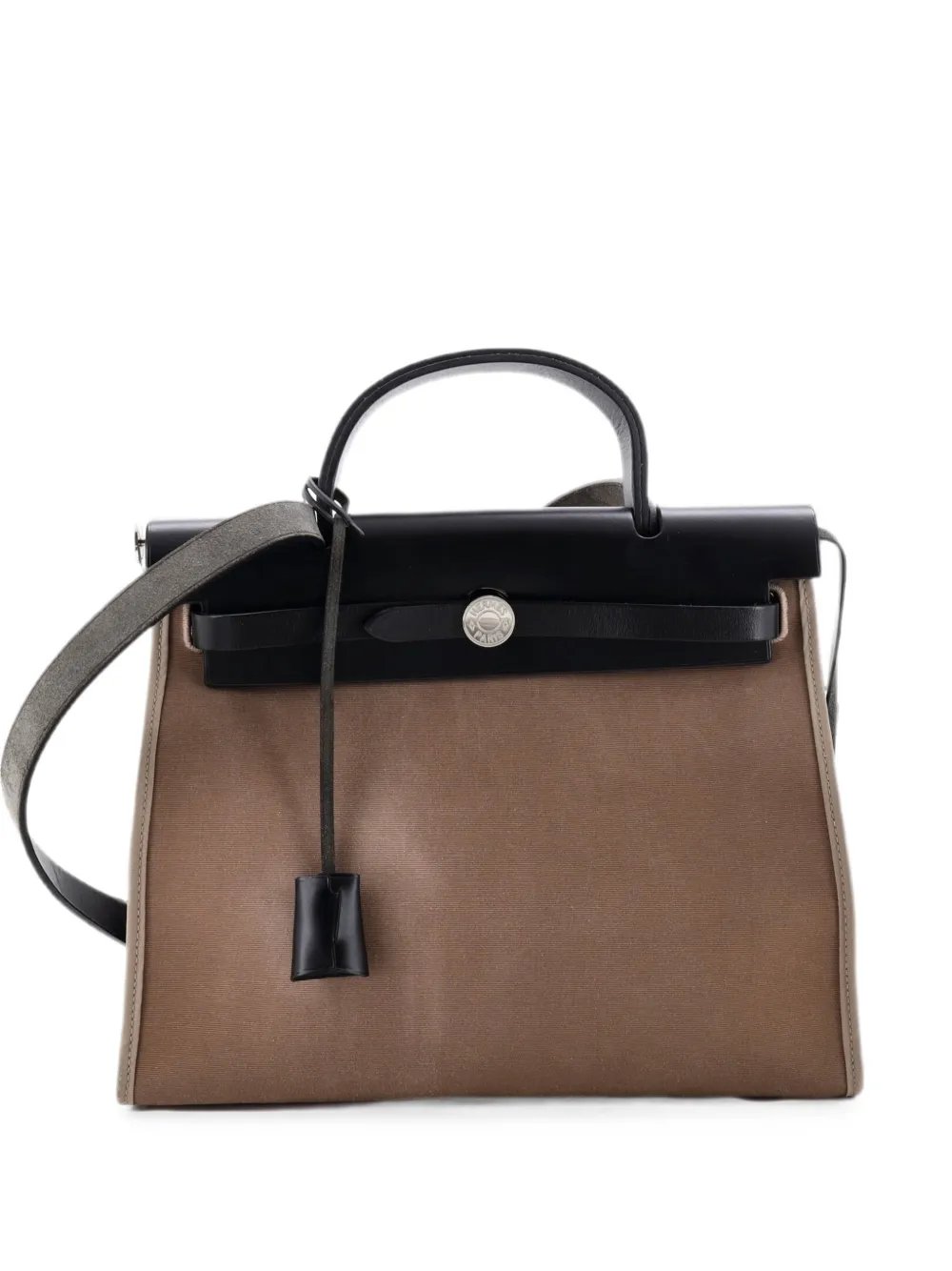 Herbag Zip Leather and Toile 31 shoulder bag