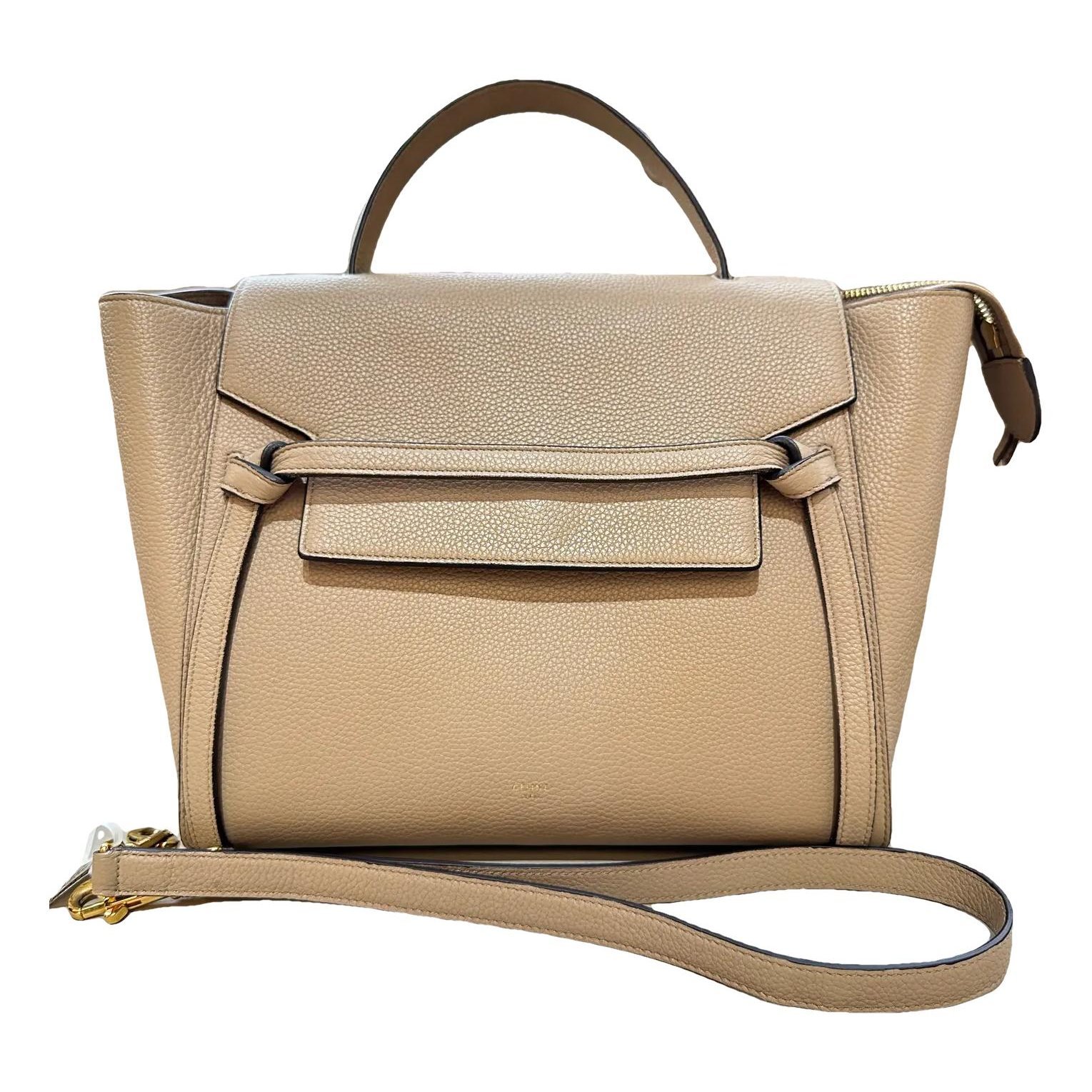 Belt leather handbag