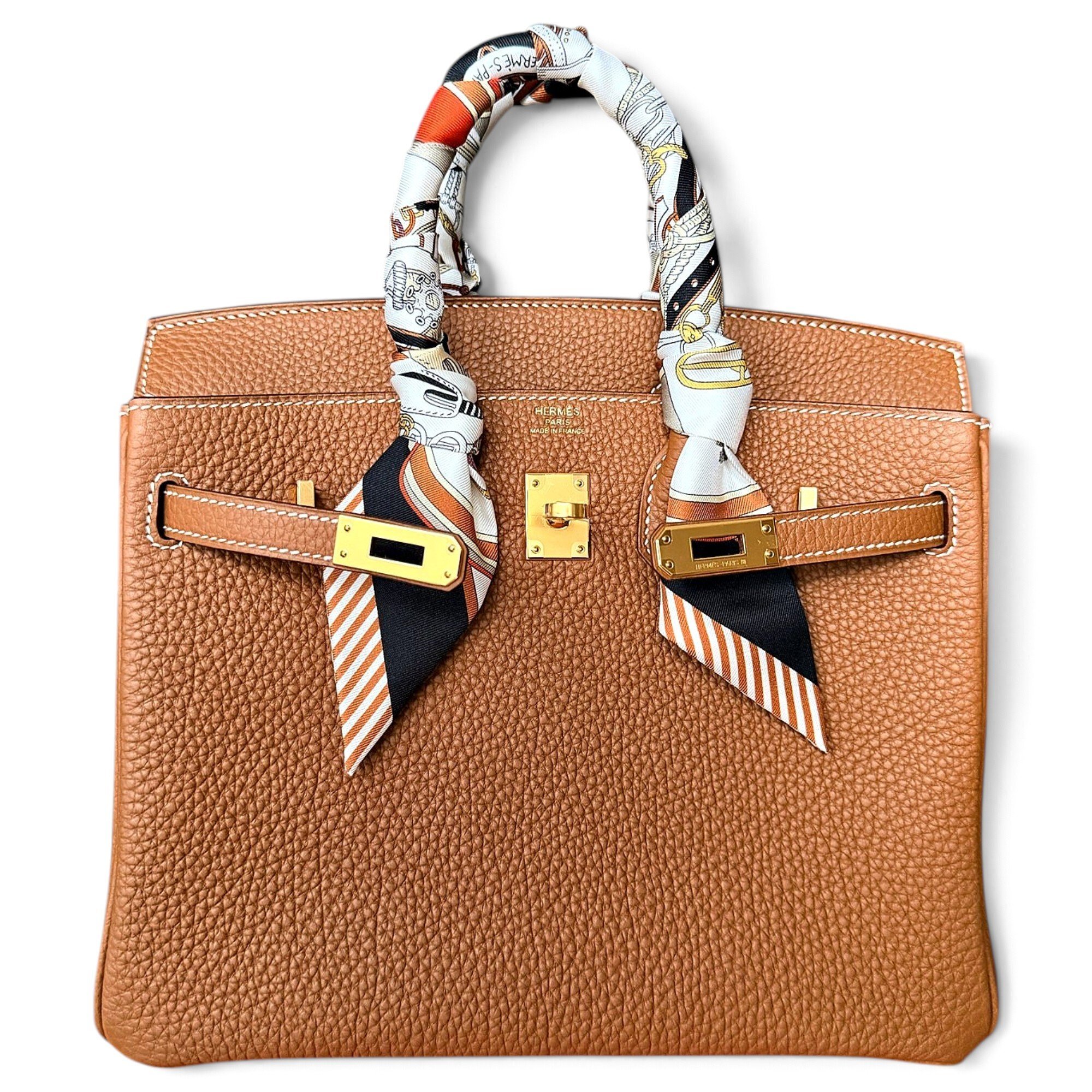 Birkin 25 leather handbag