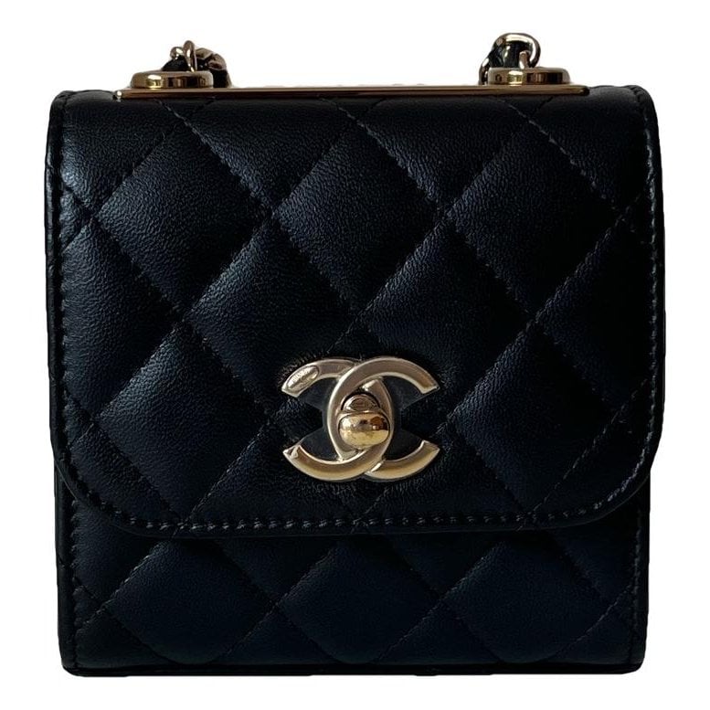 Trendy CC leather crossbody bag