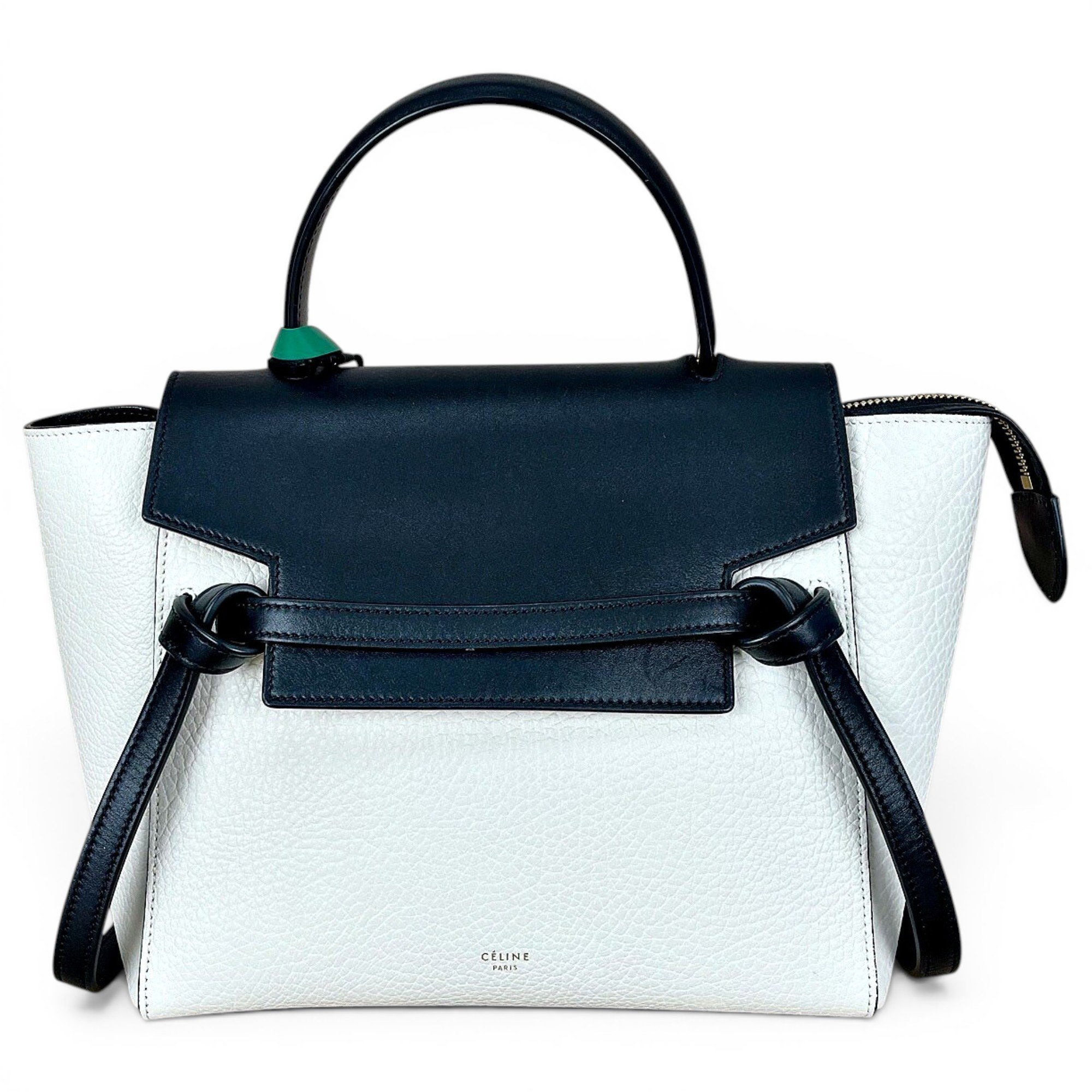 Belt leather handbag