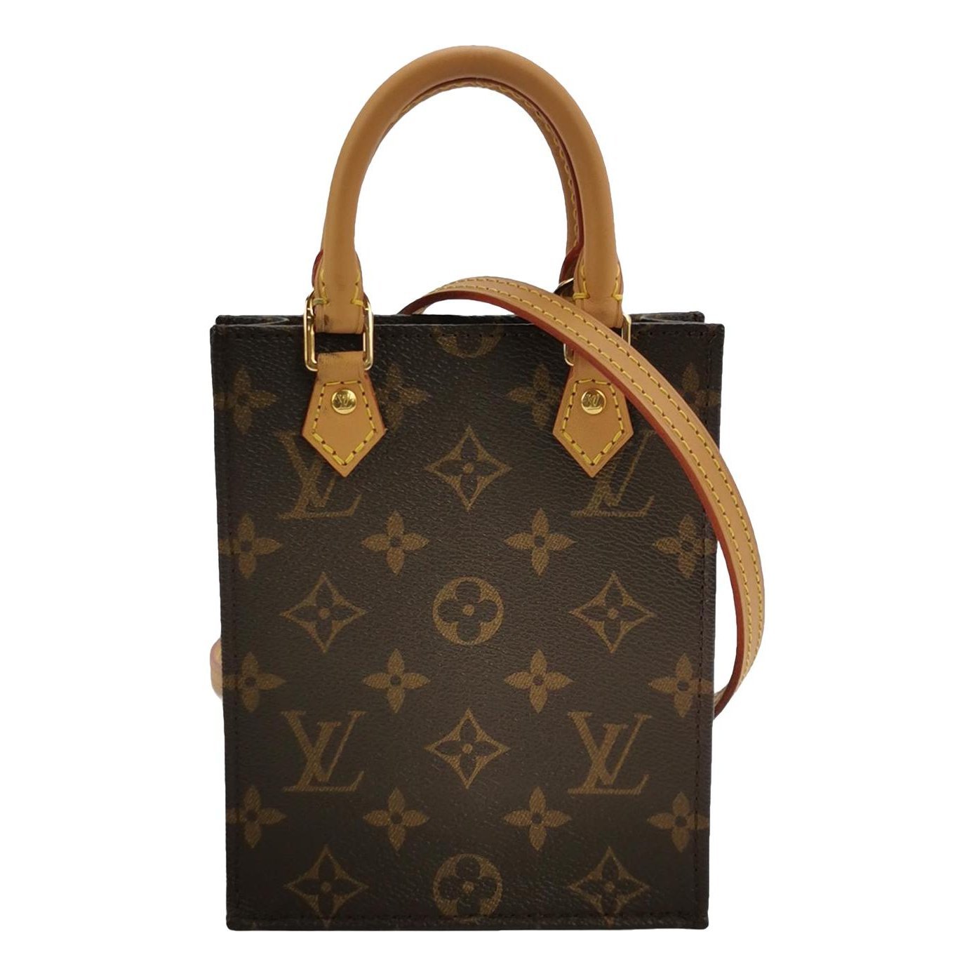 Plat leather handbag