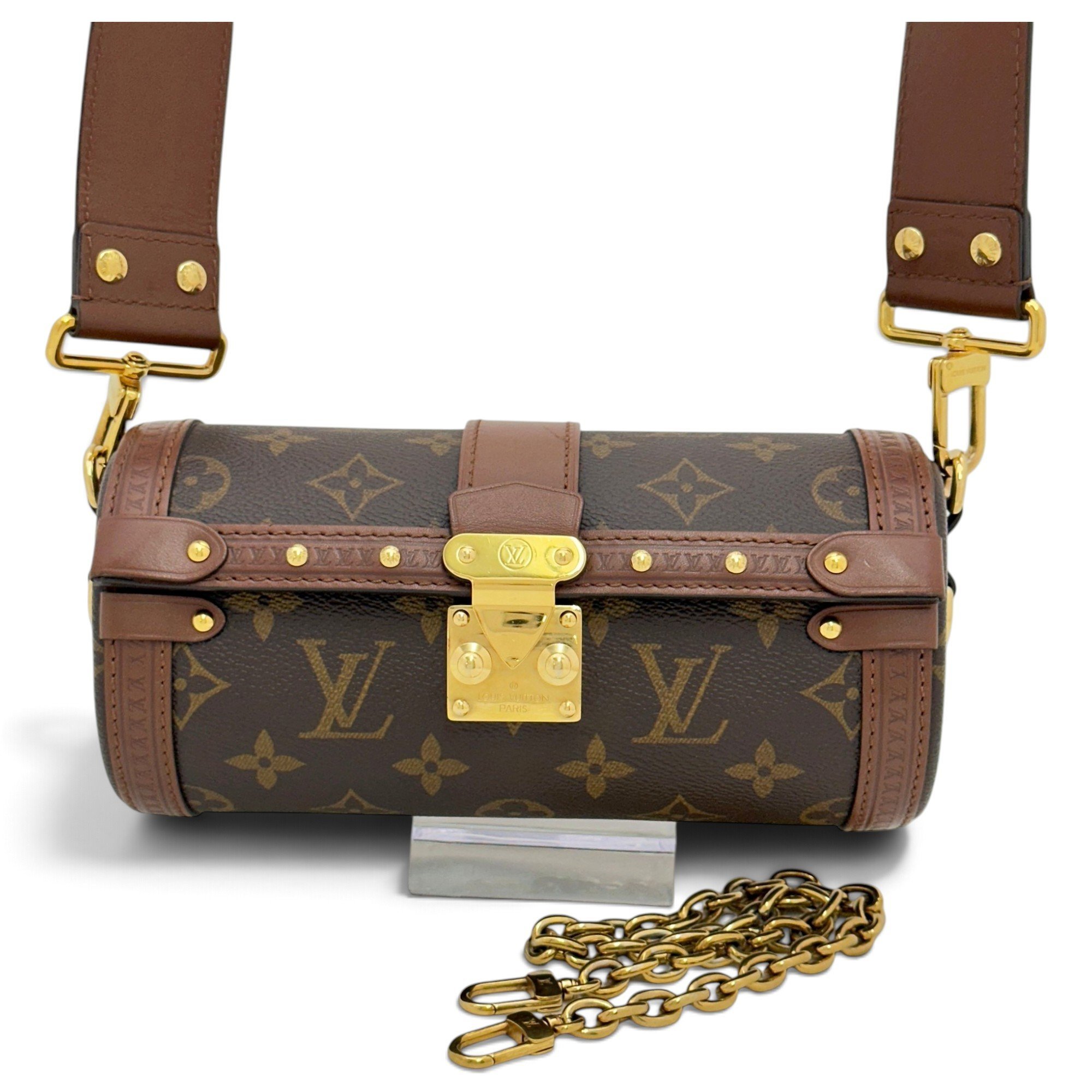 Louis Vuitton Papillon Trunk leather handbag