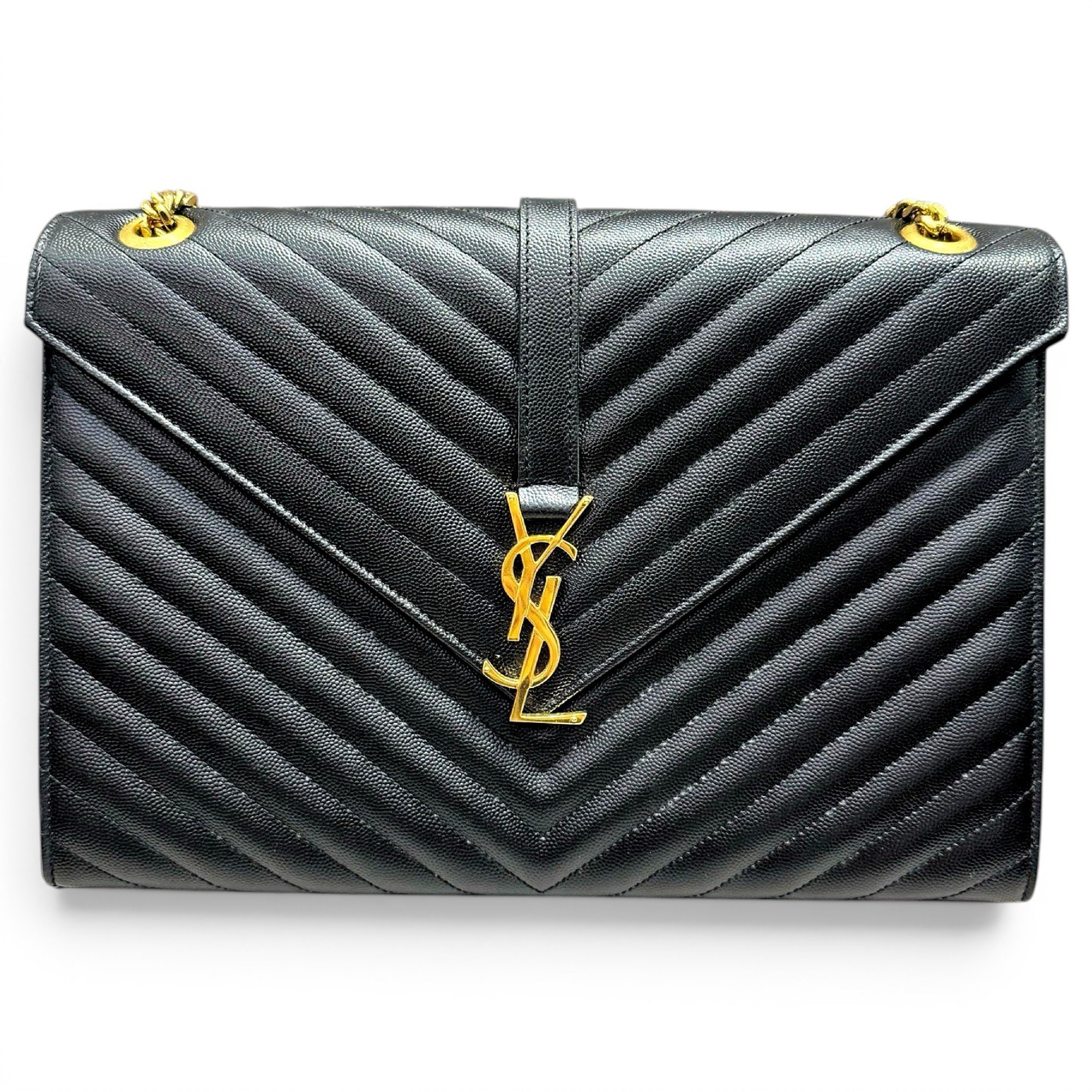 Envelope leather handbag