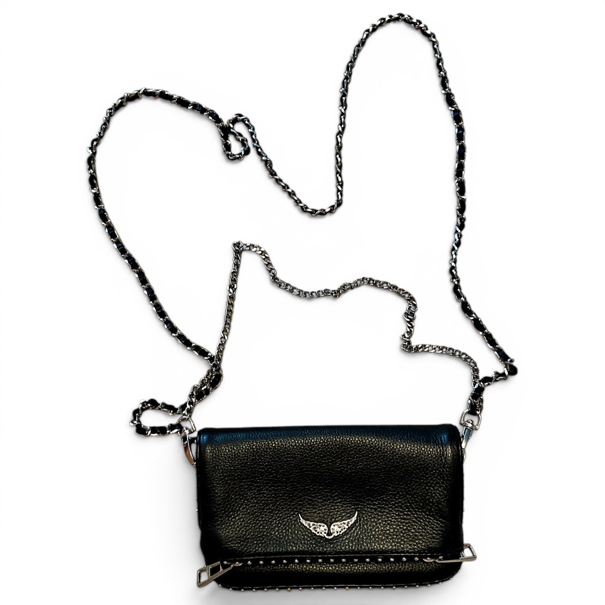 Rock leather crossbody bag
