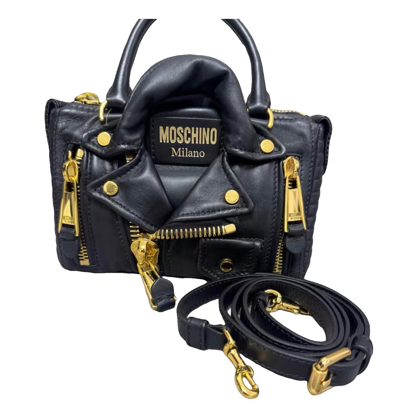 Biker leather bag