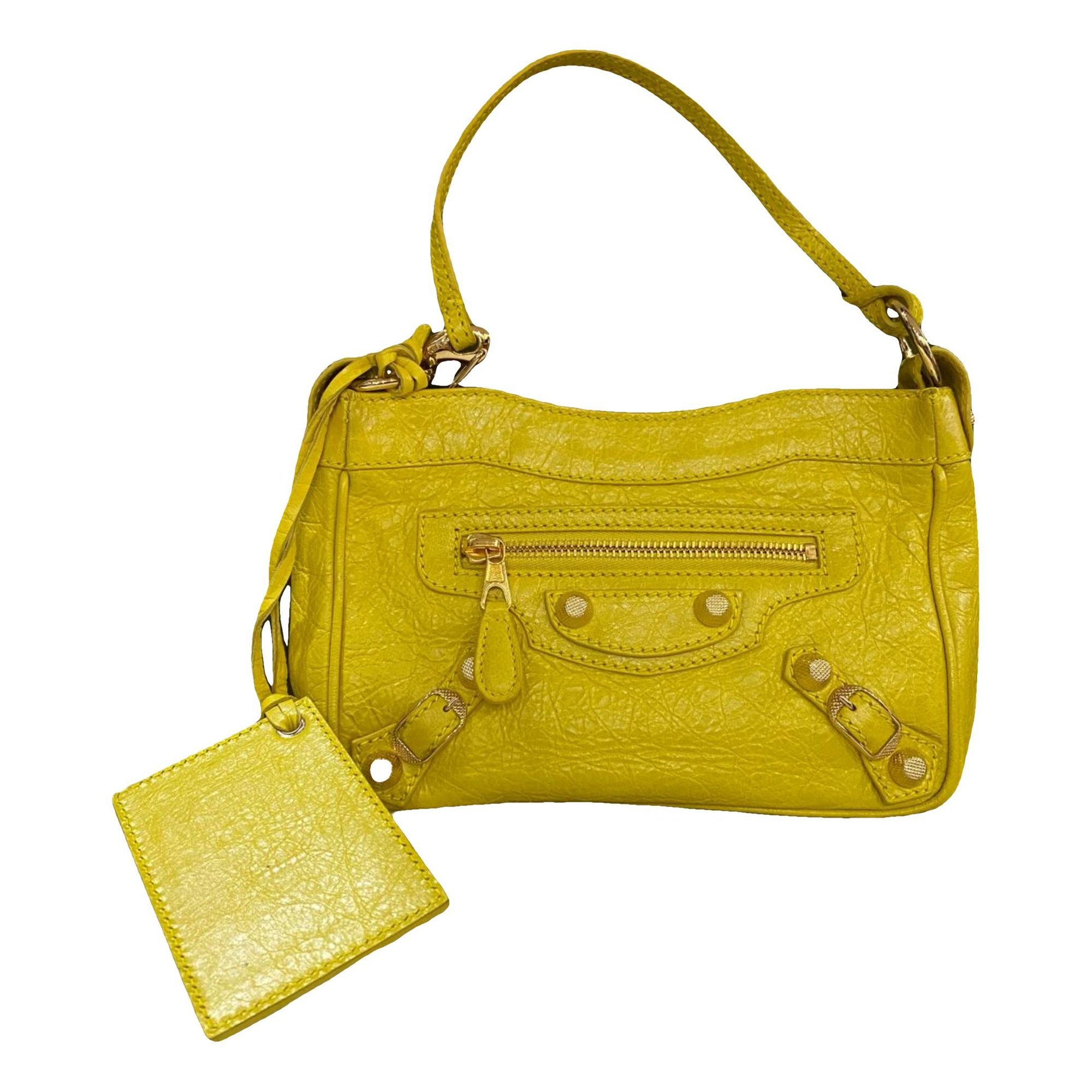 City leather handbag