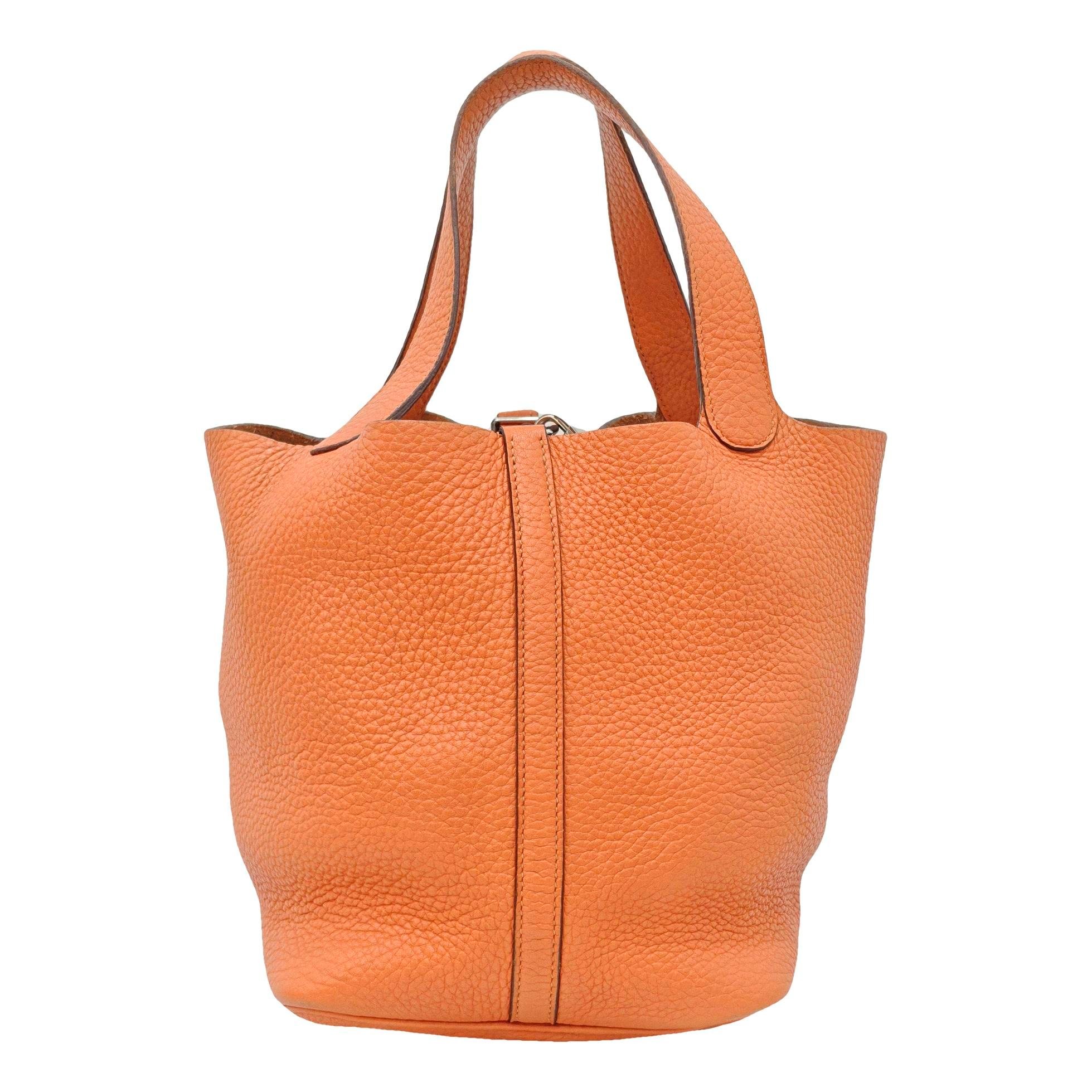 Picotin leather tote