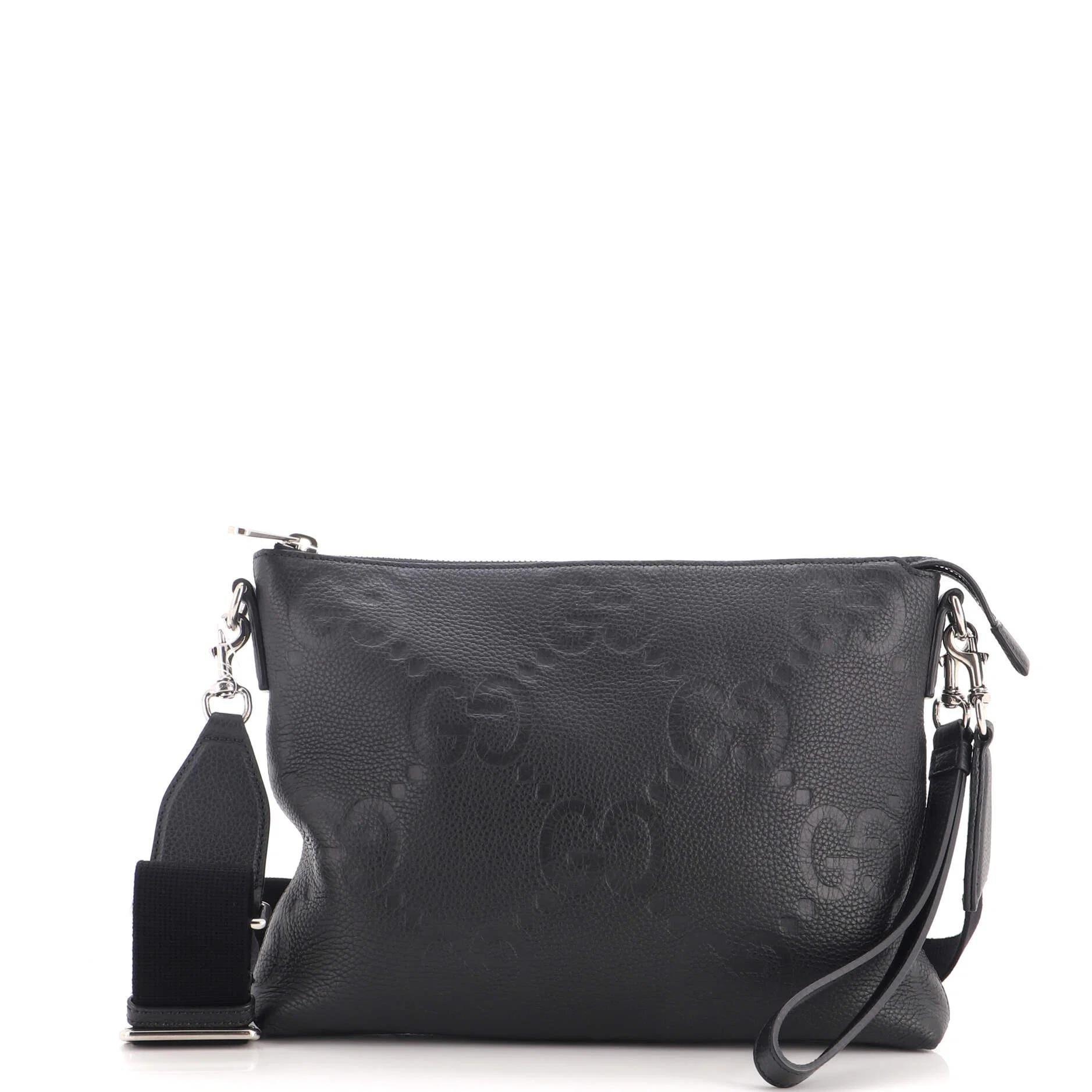Leather clutch bag