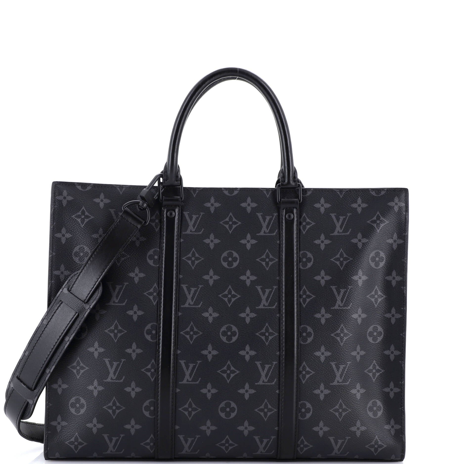 Sac Plat Zipper Tote Monogram Eclipse Canvas Horizontal