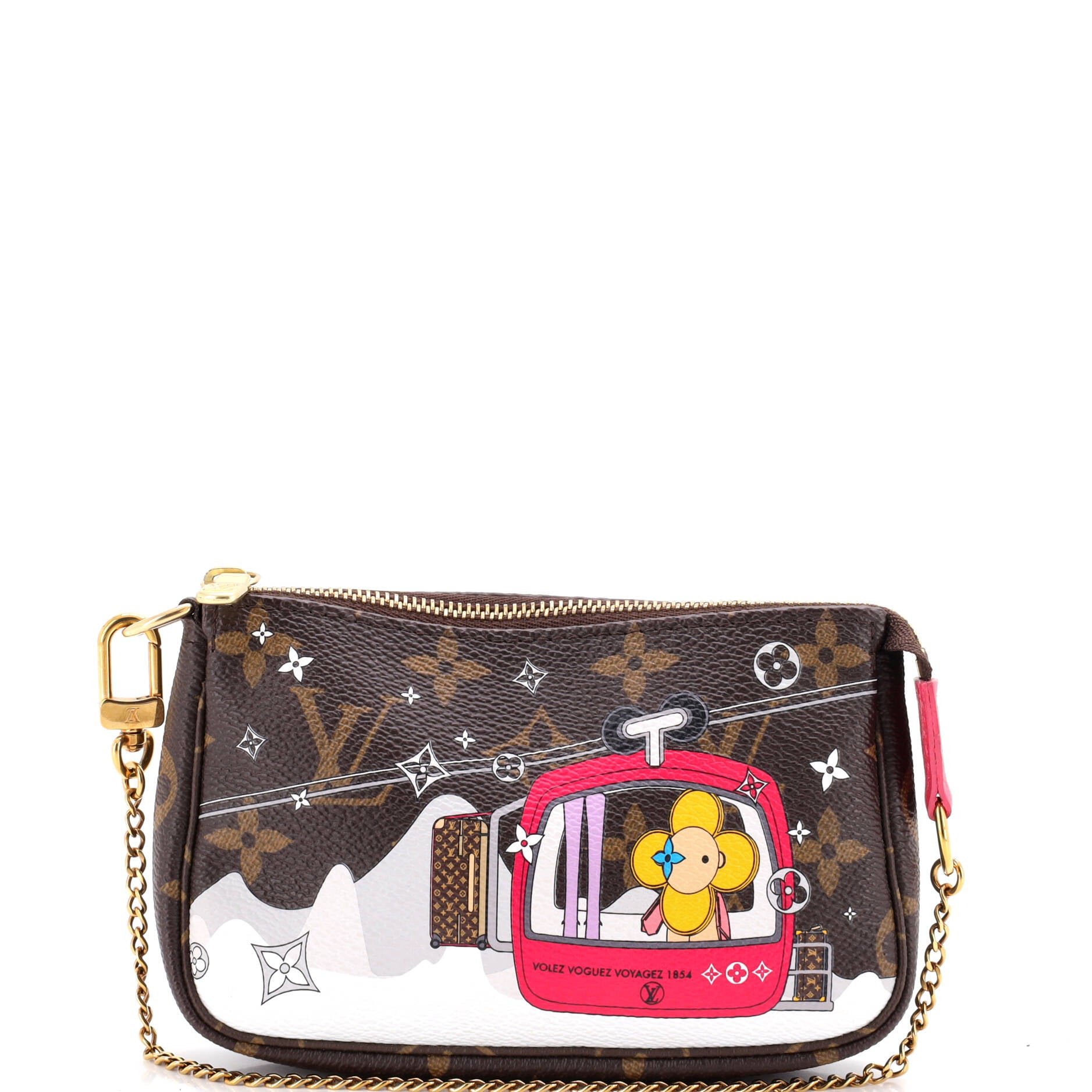 Pochette Accessoires Limited Edition Vivienne Xmas Monogram Canvas Mini