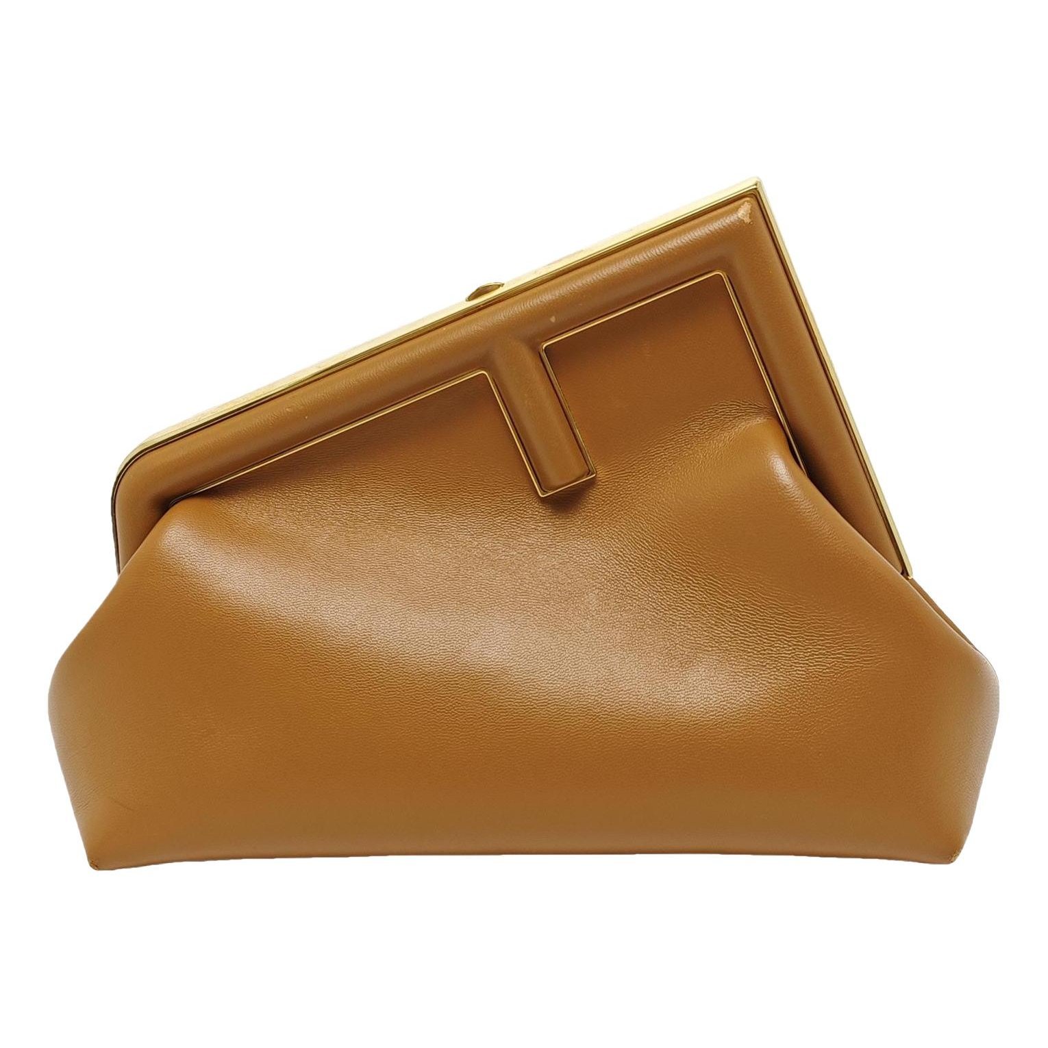 Leather clutch bag