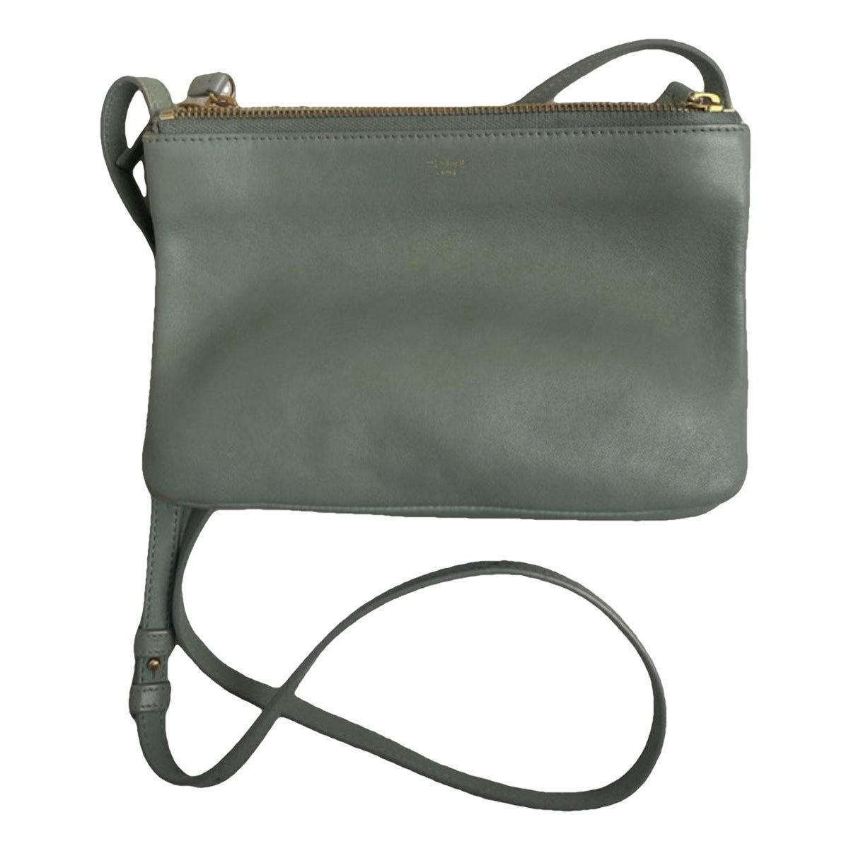Triomphe Vintage leather clutch bag