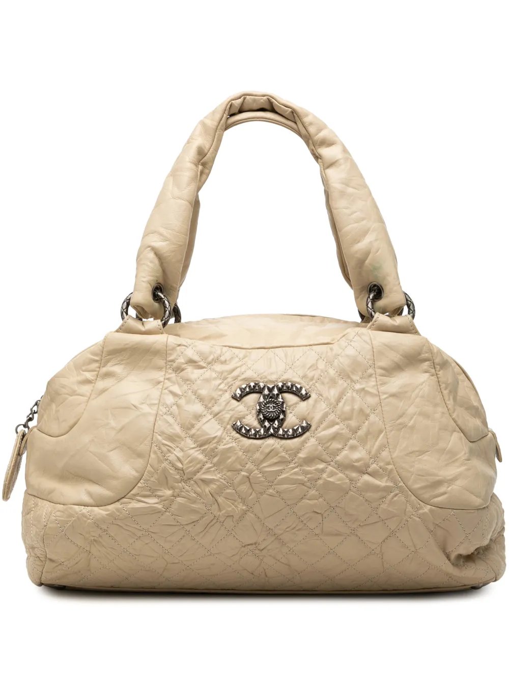 2009-2010 CC Quilted Aged Calfskin Coco Rider Bowling Bag shoulder bag