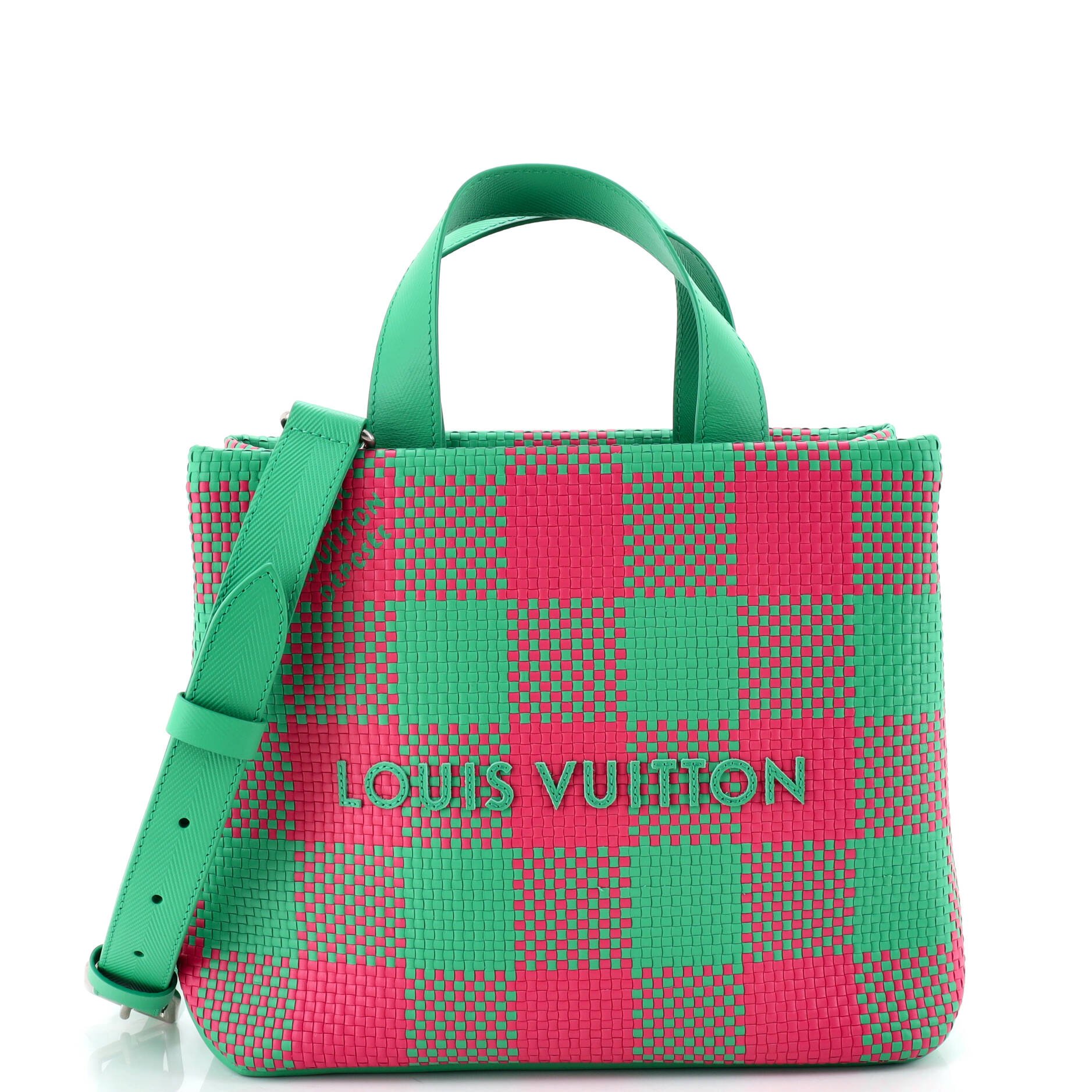 Shopping Tote Damier Checkerboard Leather Mini