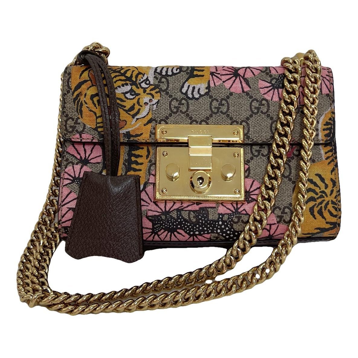 Padlock leather handbag