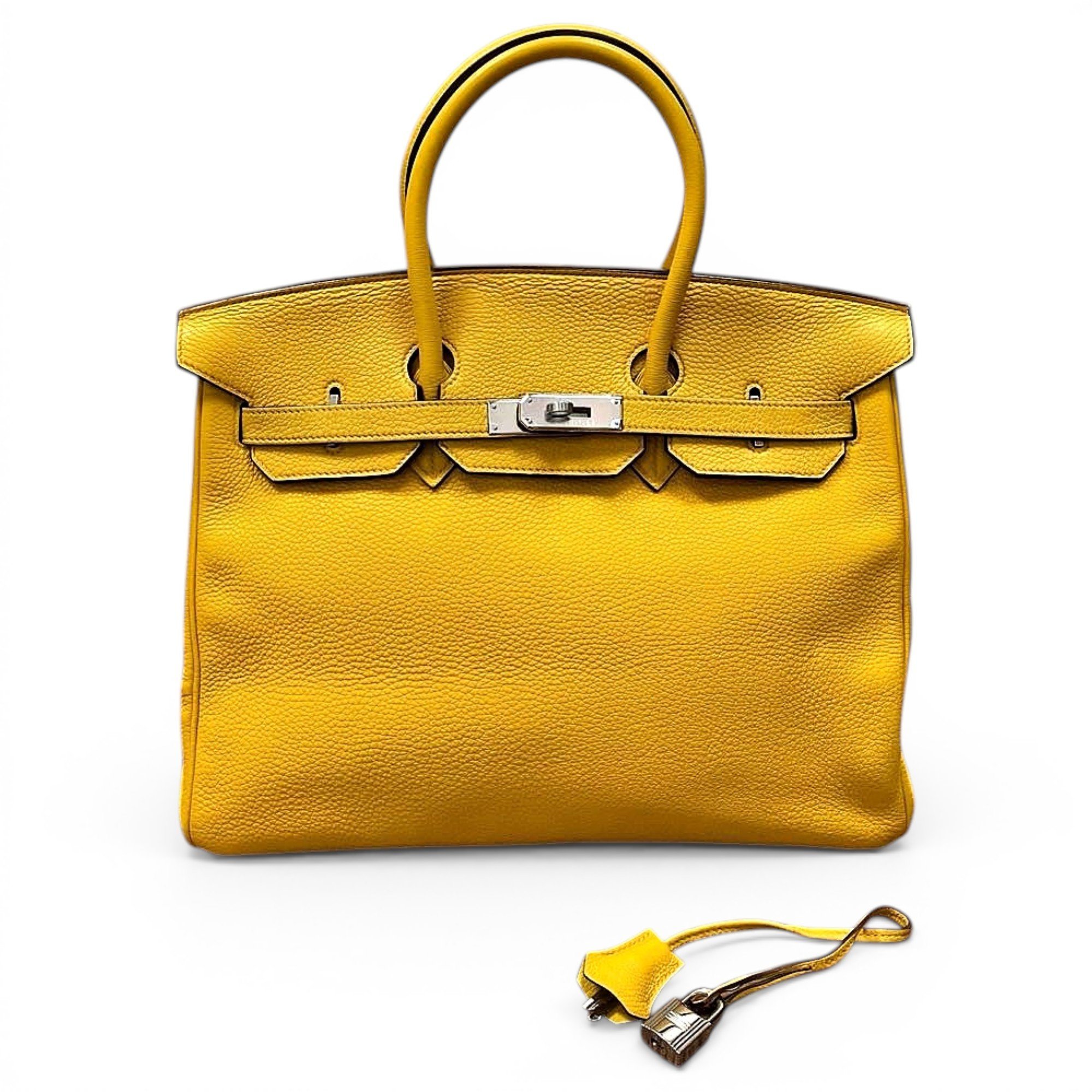 Hermes Birkin 35 Handbag Jaune Ambre Togo Leather