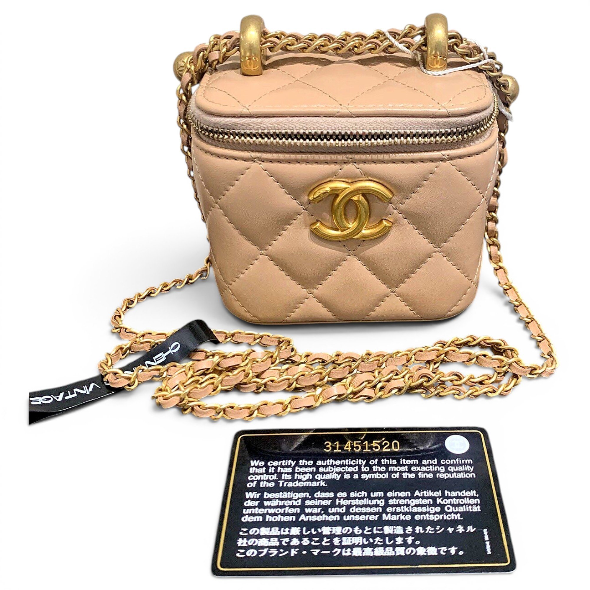 Trendy CC Vanity leather handbag