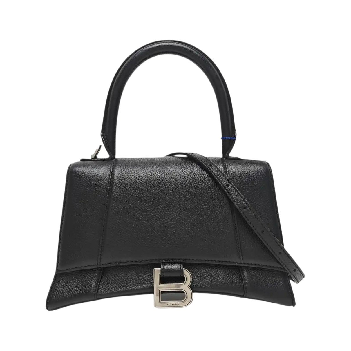 Hourglass leather handbag