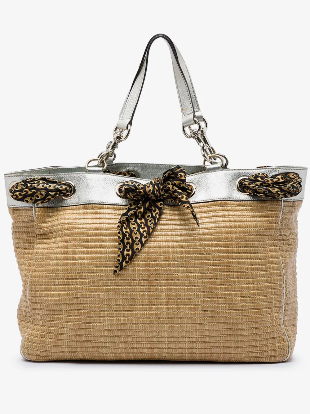 2016-2026 Large Straw Positano Scarf tote bag