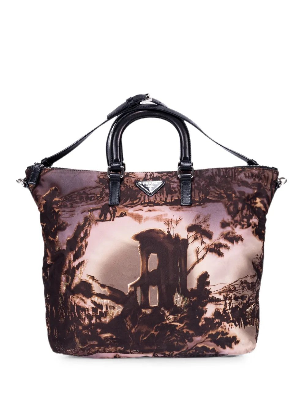 Tessuto Temple print tote bag