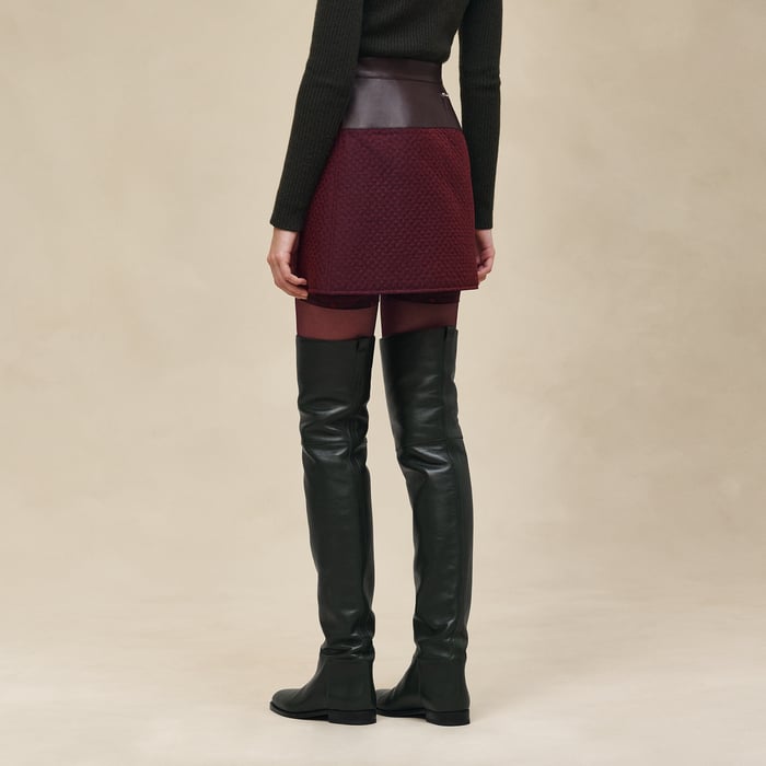 Rouge Carmin Quilted Skirt